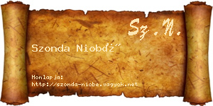Szonda Niobé névjegykártya